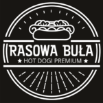 logo food trucka Rasowa Buła Hot Dogi na wypasie